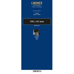 Klemmfix-Bandes pour blocs, 198 x 83 mm, noir, 8 pièce, ouverture médiane