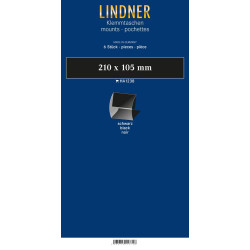 Klemmfix-Bandes pour blocs, 210 x 105 mm, noir, 6 pièce, ouverture médiane
