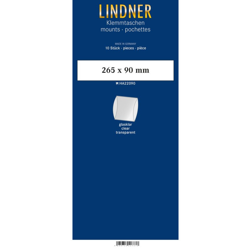 Bandes, format super long (SL), 265 x 90 mm , transparent, paquet de 10, deux soudures