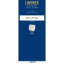 Bandes, format super long (SL), 265 x 95 mm, transparent, paquet de 10, deux soudures