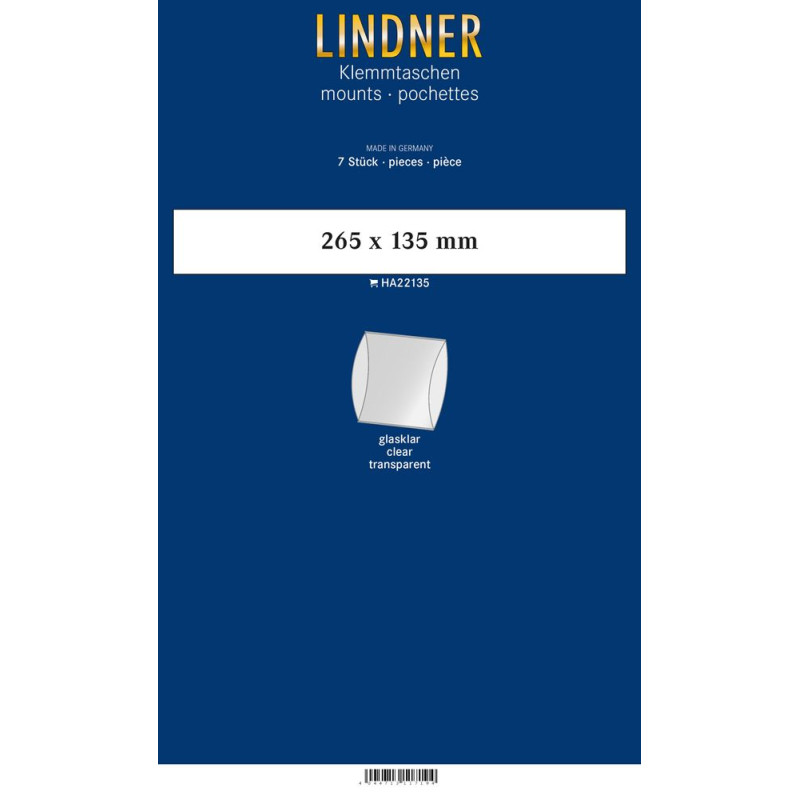 Bandes, format super long (SL), 265 x 135 mm, transparent, paquet de 7, deux soudures