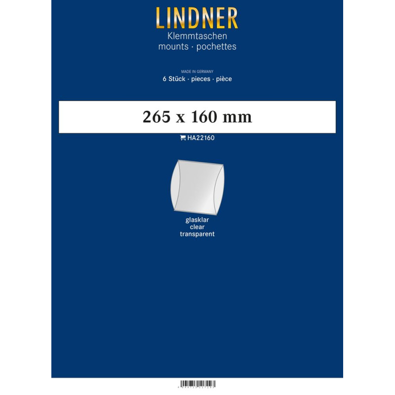 Bandes, format super long (SL), 265 x 160 mm, transparent, paque de 6, deux soudures