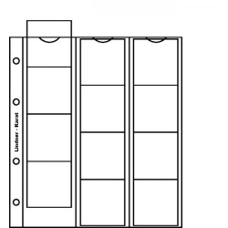 Feuilles numismatiques karat pour 12 monnaies jusqu€™à  48 mm Ø, avec intercalaire rouge, paquet de 5