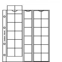 Feuilles numismatiques karat pour 30 monnaies jusqu€™à  30 mm Ø, avec intercalaire rouge, paquet de 5