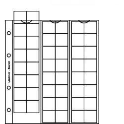Feuilles numismatiques karat pour 48 monnaies jusqu€™à  22 mm Ø, avec intercalaire rouge, paquet de 5