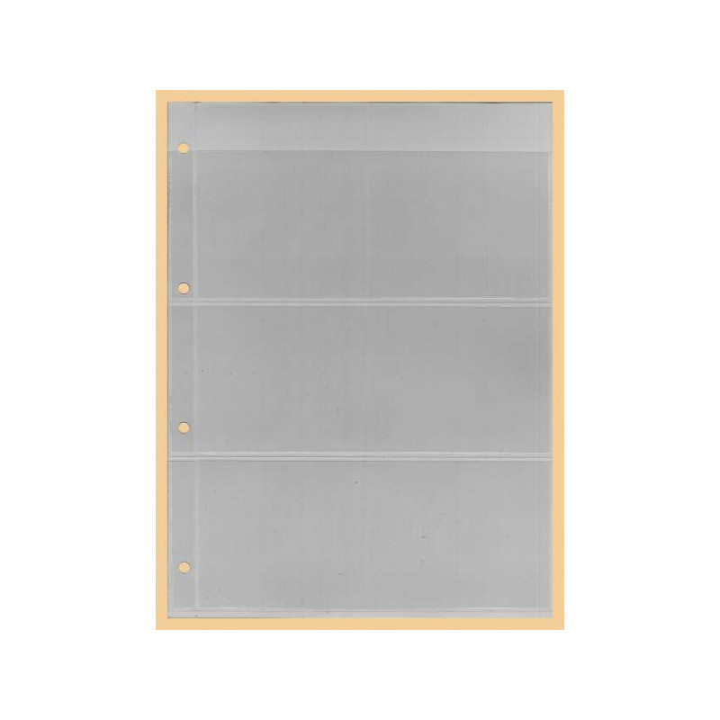 KOBRA-Feuille de classement pour timbres à  3 bandes, transparente
