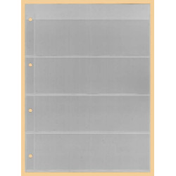 KOBRA-Feuille de classement pour timbres à  4 bandes, transparente