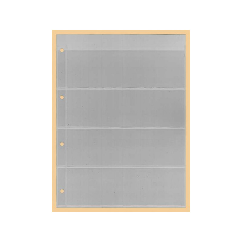 KOBRA-Feuille de classement pour timbres à  4 bandes, transparente