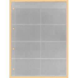 KOBRA-Feuille de classement pour télécartes à  8 poches, transparente