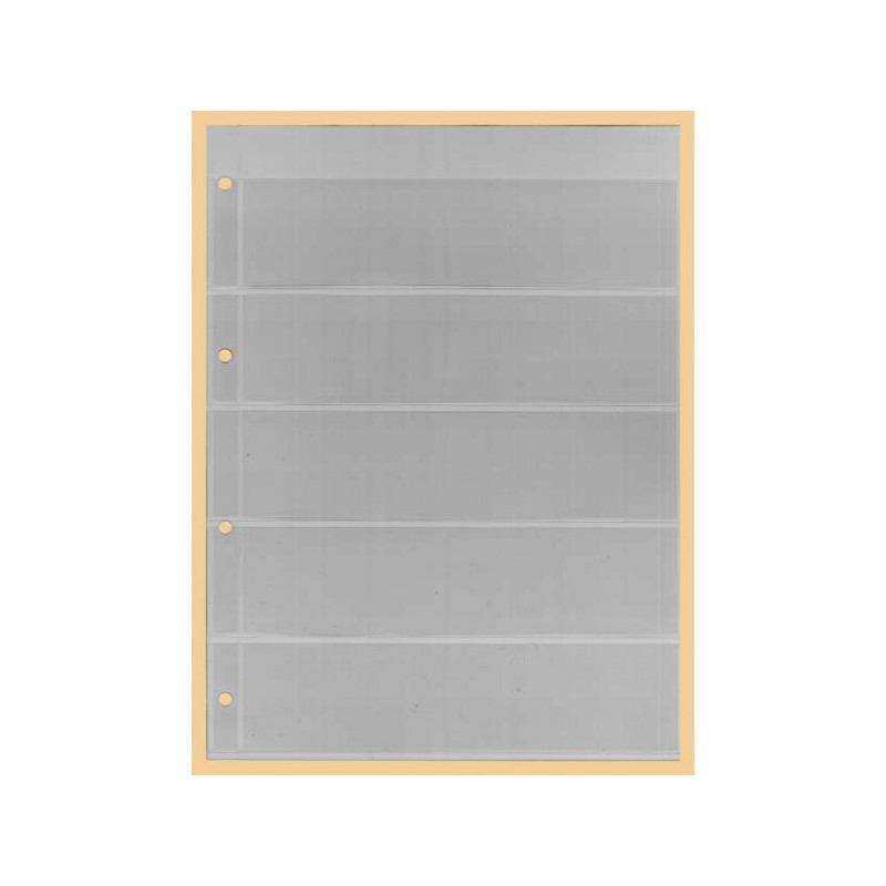 KOBRA-Feuille de classement pour timbres à  5 bandes, transparente