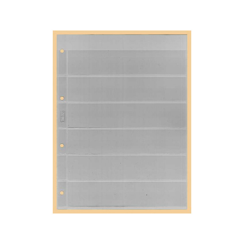 KOBRA-Feuille de classement pour timbres à  6 bandes, transparente