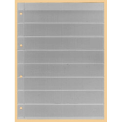 KOBRA-Feuille de classement pour timbres à  8 bandes, transparente