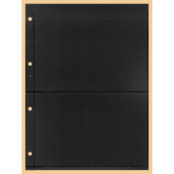 KOBRA-Feuille de classement pour timbres à  2 bandes recto-verso, noire
