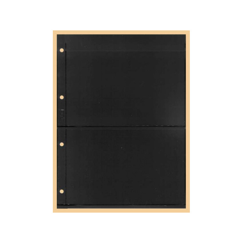 KOBRA-Feuille de classement pour timbres à  2 bandes recto-verso, noire