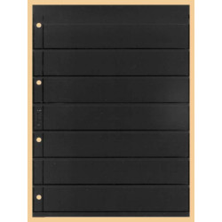 KOBRA-Feuille de classement pour timbres à  7 bandes recto-verso, noire