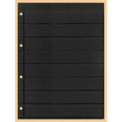 KOBRA-Feuille de classement pour timbres à  8 bandes recto-verso, noire