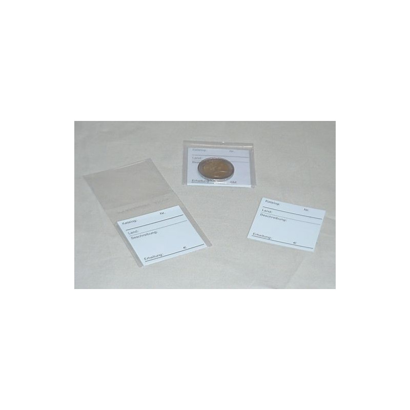 KOBRA-Etuis numismatiques  à  double poche - paquet de 100