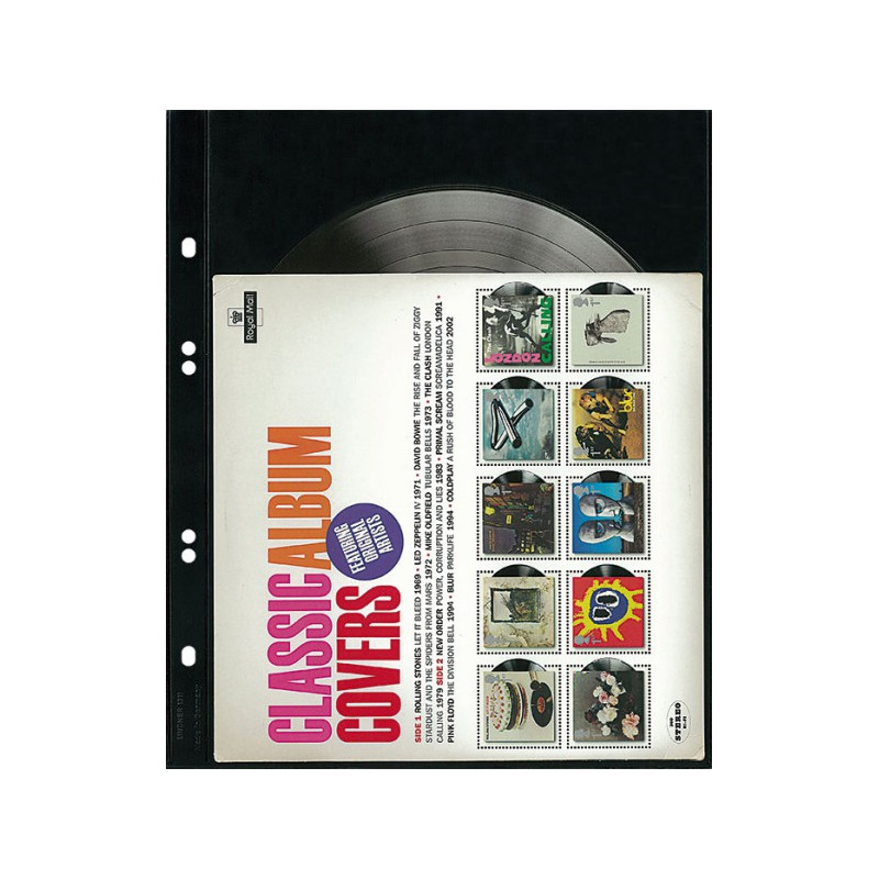 Feuille Multi collect à  1 poche (190 x 253 mm) par page, noires - paquet de 10