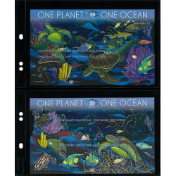 Feuilles Multi collect à  2 bandes (122 mm) par page, noires - paquet de 10