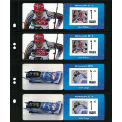 Feuilles Multi collect à  4 bandes (56 mm) par page, noires - paquet de 10