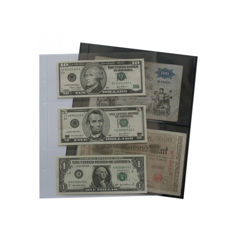 Feuilles Multi collect à  1 poche (190 x 253 mm), tranparentes - paquet de 10