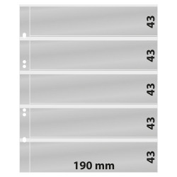 Feuilles Multi collect 5 bandes (43 mm), transparentes - paquet de 10