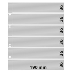 Feuilles Multi collect 6 bandes (36 mm), transparentes - paquet de 10