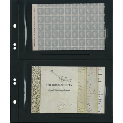 Feuilles Multi collect à  2 poches 168 x 112 mm par page, noires, paquet de 10