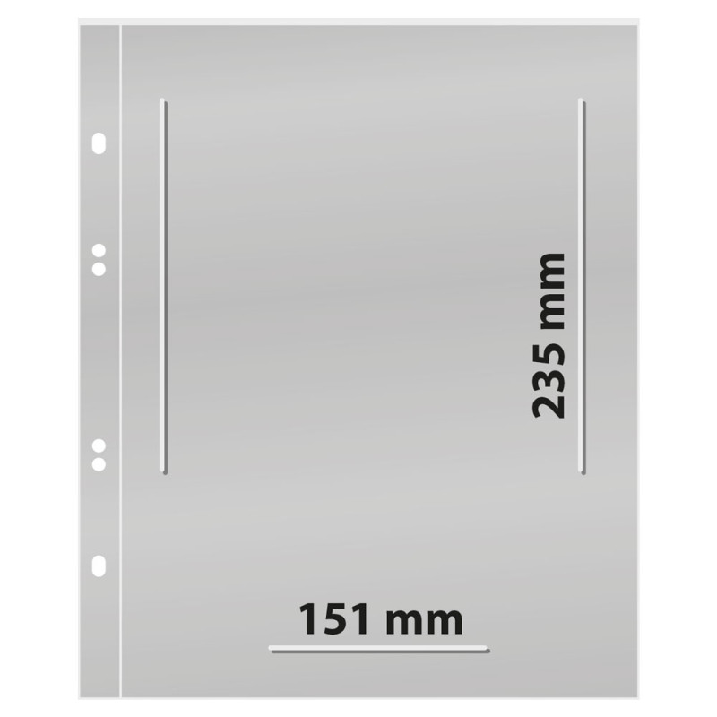 Feuilles Multi collect à  1 poche (151 x 235 mm), transparentes - paquet de 10