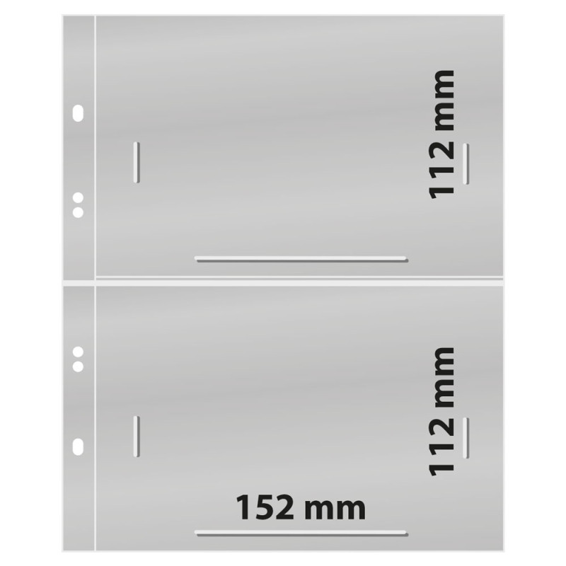 Feuilles Multi collect à  2 poches 152 x 112 mm, transparentes, paquet de 10