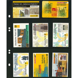 Feuilles Multi collect à  8 poches (2 à  92x59 mm, 6 à  61x89 mm), noires - paquet de 10