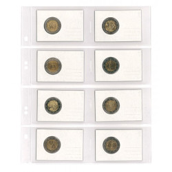 Feuilles Multi collect à  8 poches (93 x 56 mm), transparentes - paquet de 10