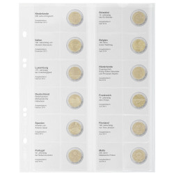 Multi Collect Feuille numismatique pré-imprimée pour 2 Euro commémoratives: Pays-Bas 2013 -  Malte 2014