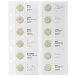 Multi Collect Feuille numismatique pré-imprimée pour 2 Euro commémoratives: Italie juillet 2014 €“ Italie décembre