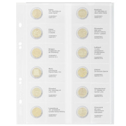 Multi collect Feuille numismatique pré-imprimée pour 2 Euro commémoratives: Italie Aoà»t 2015 €“ Autriche Janvier 2016