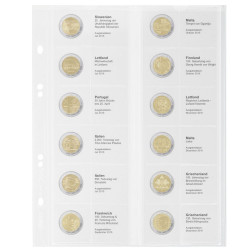 Multi collect Feuille numismatique pré-imprimée pour 2 Euro commémoratives: Slovénie-Juillet 2016 à  Grèce-Décembre 2016