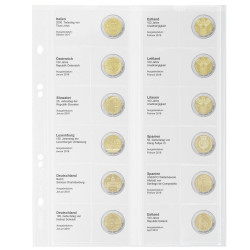 Multi collect Feuille numismatique pré-imprimée pour 2 Euro commémoratives: Italie 2017 - Estonie 2018