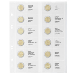 Multi collect Feuille numismatique pré-imprimée pour 2 Euro commémoratives: France 2018 - Finlande 2018