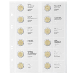 Multi collect Feuille numismatique pré-imprimée pour 2 Euro commémoratives: Estonie 2019 - Allemagne 2019