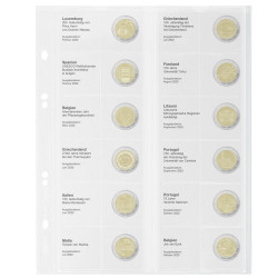 Multi collect Feuille numismatique pré-imprimée pour 2 Euro commémoratives: Luxembourg 2020 - Belgique 2020
