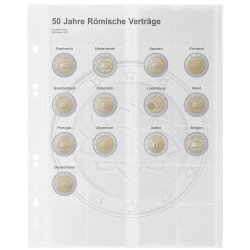 Multi Collect Feuille numismatique pré-imprimée pour 2 Euro commémoratives: Émissions communes "Traités de Rome"