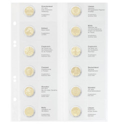 Multi collect Feuille numismatique pré-imprimée pour 2 Euro commémoratives:  Grèce 2022 €“ Lituanie 2023