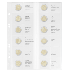 Multi collect Feuille numismatique pré-imprimée pour 2 Euro commémoratives:  France 2023 - Allemagne 2024