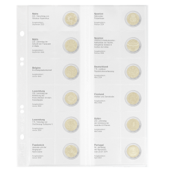 Multi collect Feuille numismatique pré-imprimée pour 2 Euro commémoratives:  Malte 2023 - Portugal 2024