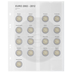 Multi Collect Feuille numismatique pré-imprimée pour 2 Euro commémoratives: Émissions communes "10 ans d€™Euro"