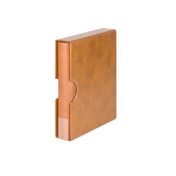 Reliure RONDO REGULAR vide, avec boitier de protection - brun clair
