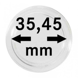 Capsules monnaies Ø intérieur 35,45 mm, hauteur intérieure 5,07 mm, paquet de 10