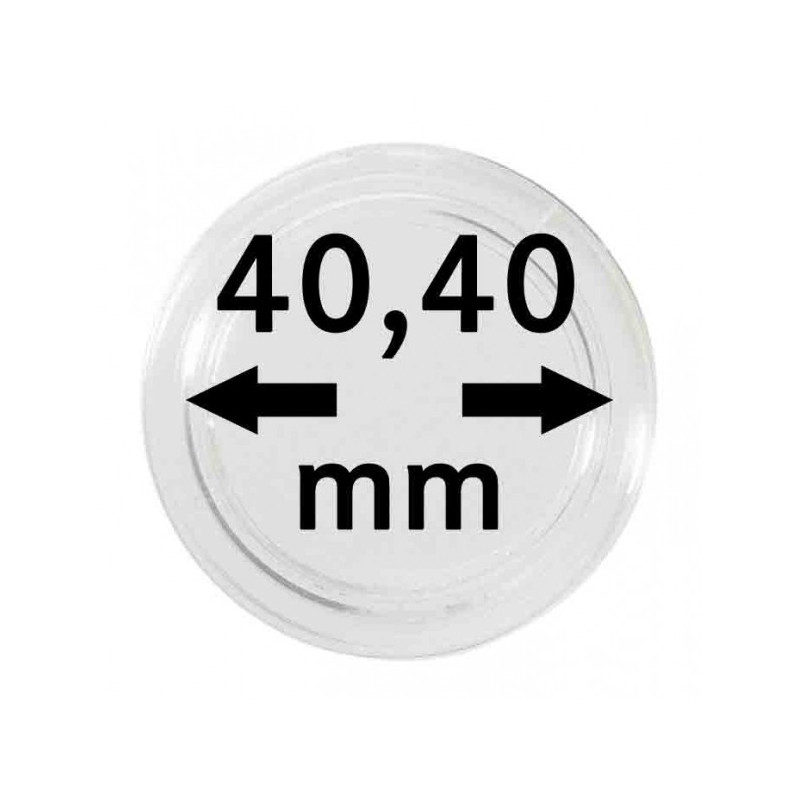 Capsules monnaies Ø intérieur 40,4 mm, hauteur intérieure 6,6 mm, paquet de 10