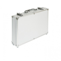 Valise ALU avec 5 plateaux rouges pour 175 monnaies ou capsules jusqu'à  39 mm Ø