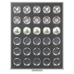 Box monnaies STANDARD VELOURS BLACK pour 30 monnaies de collection 5 Euro Allemagne - livré avec capsules